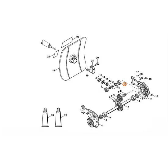 STIHL  Łożysko kulkowe skośne 7200C 9504 003 0698